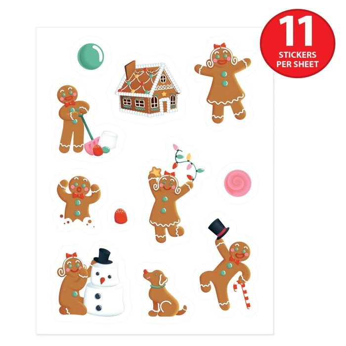 Gingerbread Stickers (4 Sheets Per Package) 5 Gingerbread Stickers (4 Sheets Per Package) - Image 5