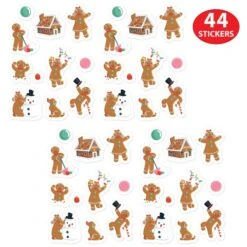 Gingerbread Stickers (4 Sheets Per Package) 12 Gingerbread Stickers (4 Sheets Per Package) -Bulk Party Supplies Shop 20792 i4 2 gingerbread stickers