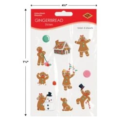 Gingerbread Stickers (4 Sheets Per Package) 13 Gingerbread Stickers (4 Sheets Per Package) -Bulk Party Supplies Shop 20792 i5 gingerbread stickers