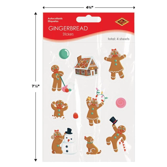 Gingerbread Stickers (4 Sheets Per Package) 7 Gingerbread Stickers (4 Sheets Per Package) - Image 7