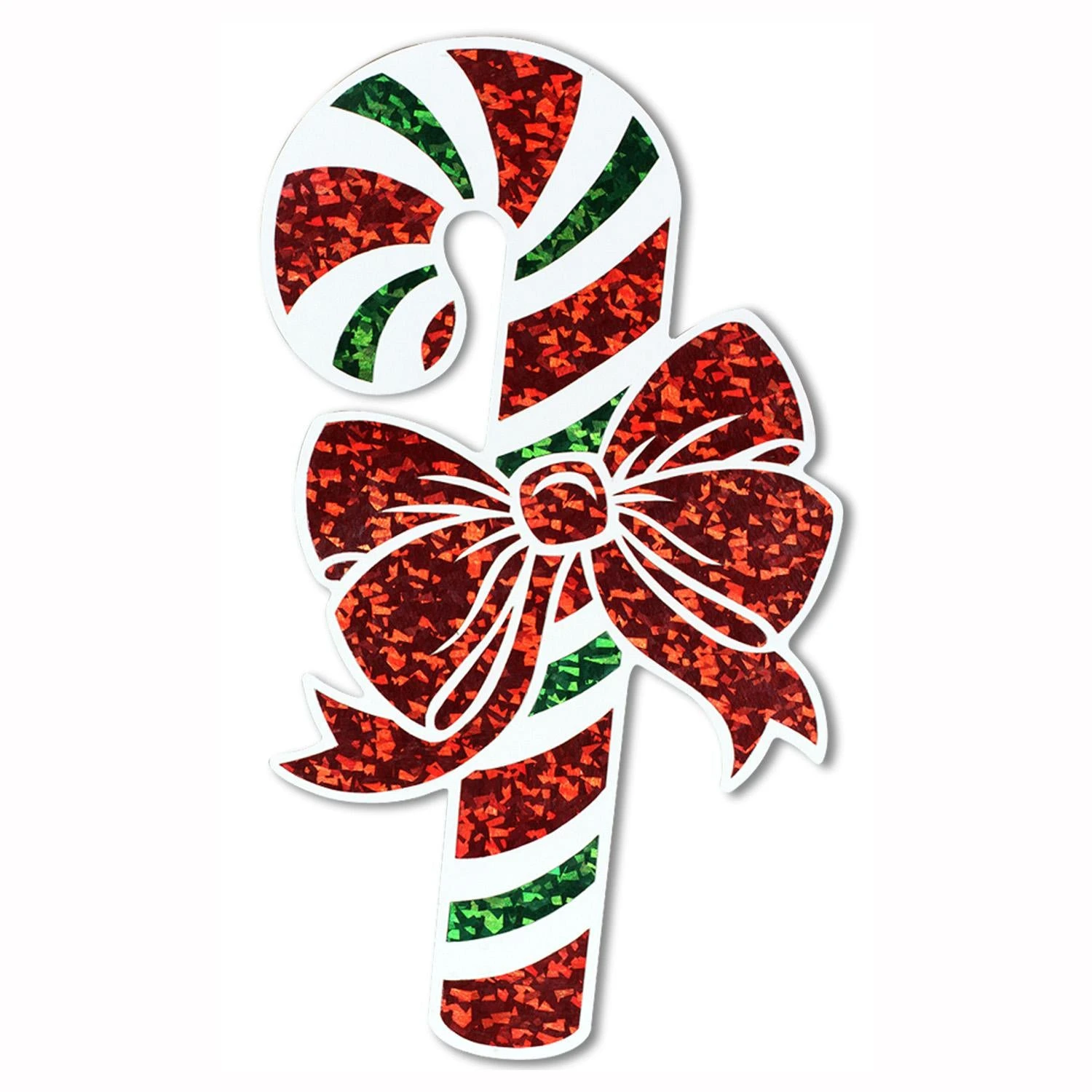 Christmas Prismatic Candy Cane Cutout 1 Christmas Prismatic Candy Cane Cutout