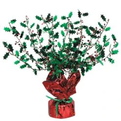 Christmas Holly & Berry Gleam 'N Burst Centerpiece