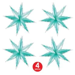Christmas 2-Tone Metallic Snowflakes - Turquoise & Silver (2 Per Package) 10 Christmas 2-Tone Metallic Snowflakes - Turquoise & Silver (2 Per Package) -Bulk Party Supplies Shop 20819 TS i7 1
