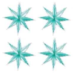 Christmas 2-Tone Metallic Snowflakes - Turquoise & Silver (2 Per Package) 9 Christmas 2-Tone Metallic Snowflakes - Turquoise & Silver (2 Per Package) -Bulk Party Supplies Shop 20819 TS i7