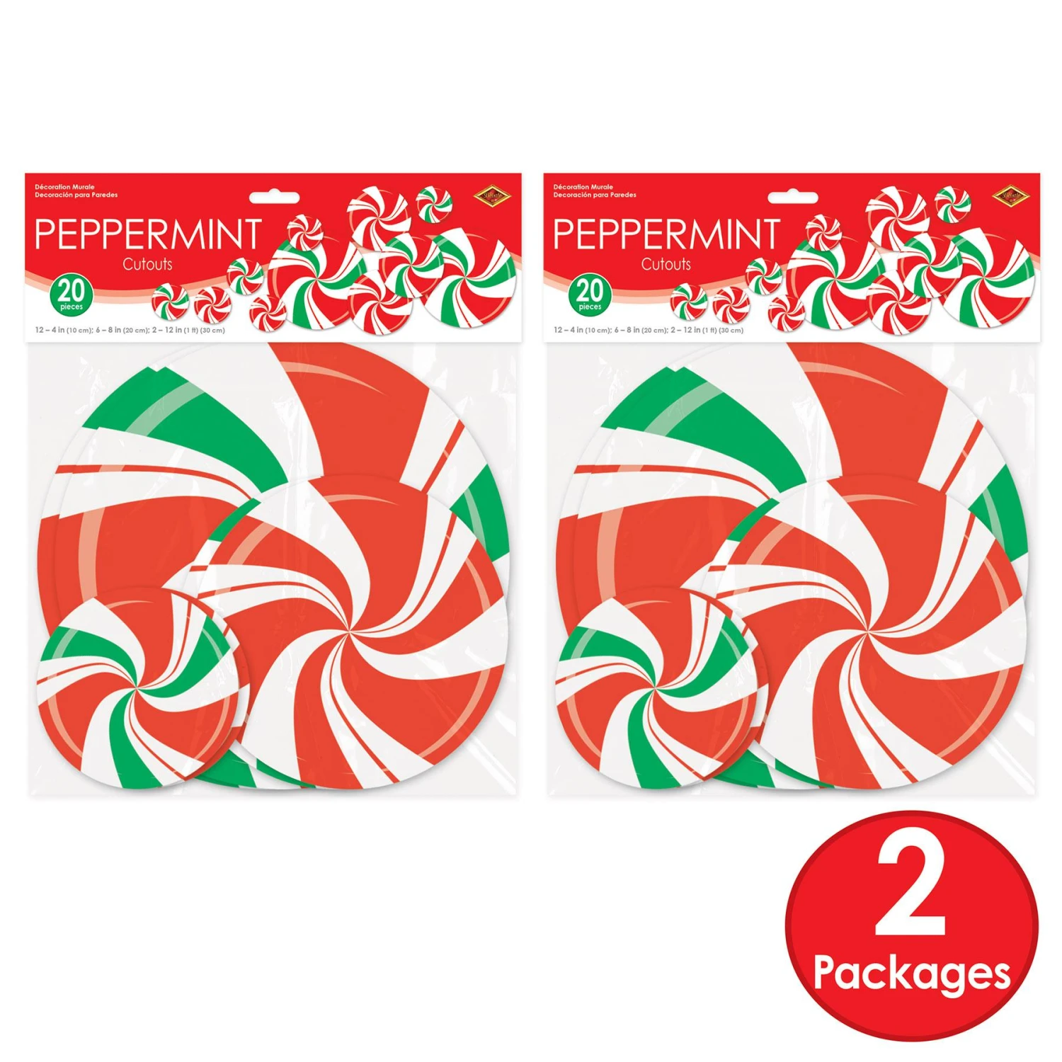 Christmas Peppermint Cutouts (20 Per Package) 4 Christmas Peppermint Cutouts (20 Per Package) - Image 4