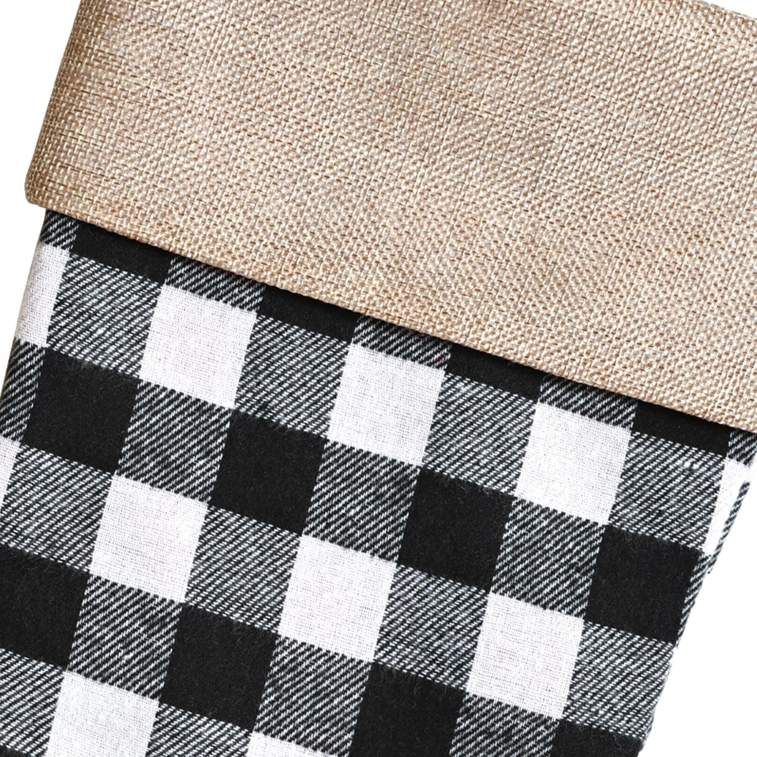Christmas Black And White Plaid Stocking (12 Per Case) 2 Christmas Black And White Plaid Stocking (12 Per Case) - Image 2