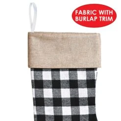 Christmas Black And White Plaid Stocking (12 Per Case) 14 Christmas Black And White Plaid Stocking (12 Per Case) -Bulk Party Supplies Shop 20831 i4
