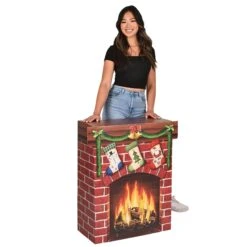 3-D Christmas Fireplace Prop -Bulk Party Supplies Shop 20832 i2 1