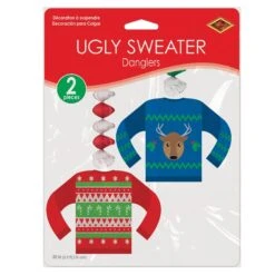 Christmas Ugly Sweater Danglers (2 Per Package) -Bulk Party Supplies Shop 20883 i3