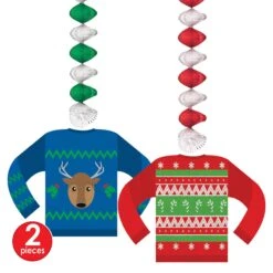 Christmas Ugly Sweater Danglers (2 Per Package) -Bulk Party Supplies Shop 20883 i4