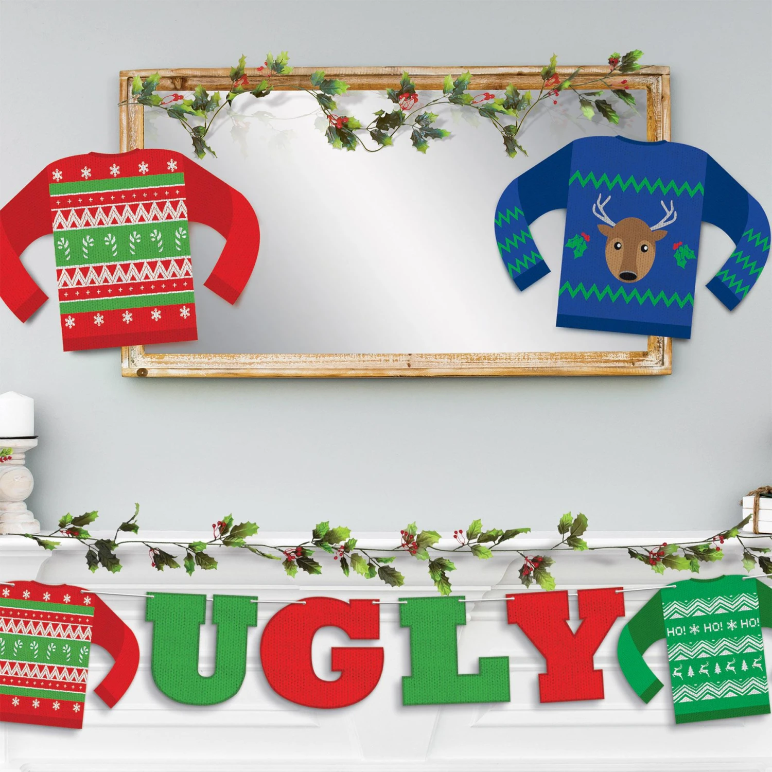 Christmas Ugly Sweater Cutouts (2 Per Package) 2 Christmas Ugly Sweater Cutouts (2 Per Package) - Image 2