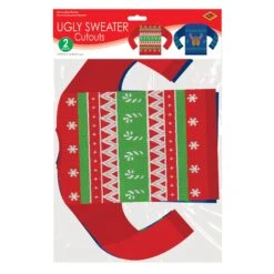 Christmas Ugly Sweater Cutouts (2 Per Package) 9 Christmas Ugly Sweater Cutouts (2 Per Package) -Bulk Party Supplies Shop 20888 i3