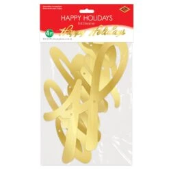 Christmas Foil Happy Holidays Streamer -Bulk Party Supplies Shop 20907 i3
