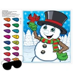 Christmas Pin The Nose On The Snowman Game -Bulk Party Supplies Shop 20912 i4