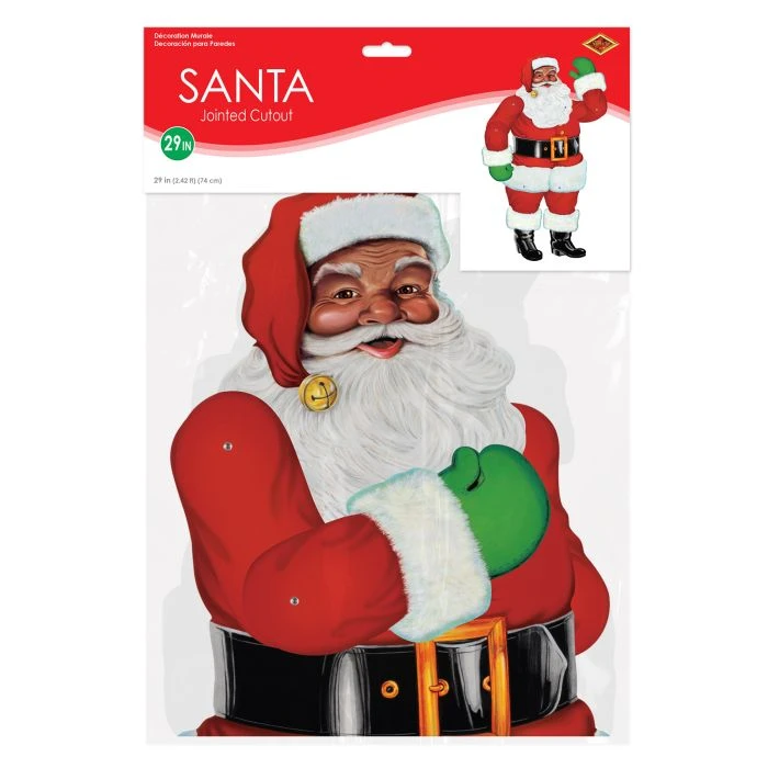 Jointed Santa Wall Decoration (1 Per Package) 3 Jointed Santa Wall Decoration (1 Per Package) - Image 3