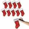 Mini Christmas Stocking Cutouts (10 Per Package) -Bulk Party Supplies Shop 22031