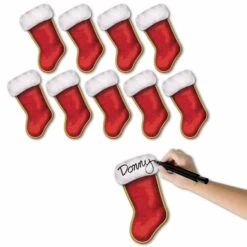 Mini Christmas Stocking Cutouts (10 Per Package)