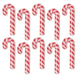 Christmas Mini Candy Cane Cutouts (10 Per Package)