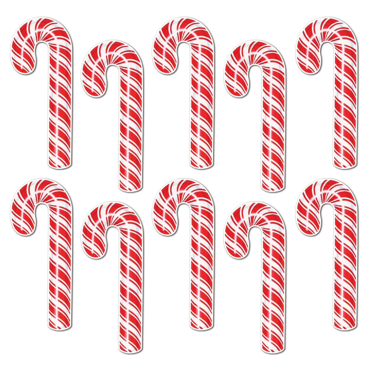 Christmas Mini Candy Cane Cutouts (10 Per Package) 1 Christmas Mini Candy Cane Cutouts (10 Per Package)