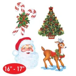 Packaged Christmas Cutouts (4 Per Package) -Bulk Party Supplies Shop 22092 i5