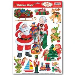Christmas Santa's Workshop Clings (11 Per Package)