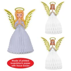 Vintage Christmas Angel Centerpiece Set (3 Per Package) 10 Vintage Christmas Angel Centerpiece Set (3 Per Package) -Bulk Party Supplies Shop 22175 i4
