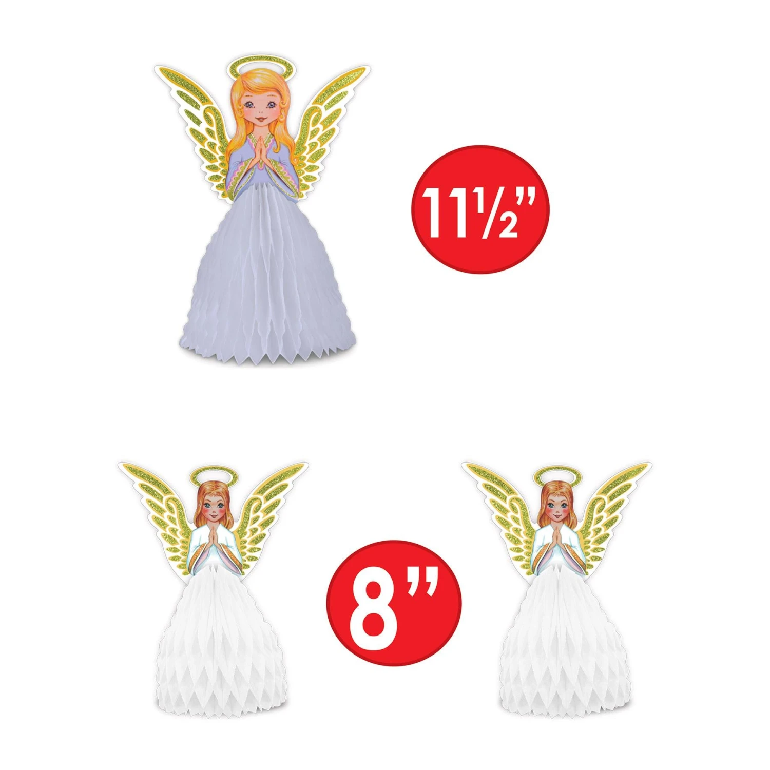 Vintage Christmas Angel Centerpiece Set (3 Per Package) 6 Vintage Christmas Angel Centerpiece Set (3 Per Package) - Image 6