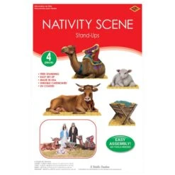 Nativity Scene Stand-Ups (4 Per Package) -Bulk Party Supplies Shop 22183 i3 nativity scene stand ups