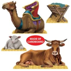 Nativity Scene Stand-Ups (4 Per Package) -Bulk Party Supplies Shop 22183 i4 4 nativity scene stand ups