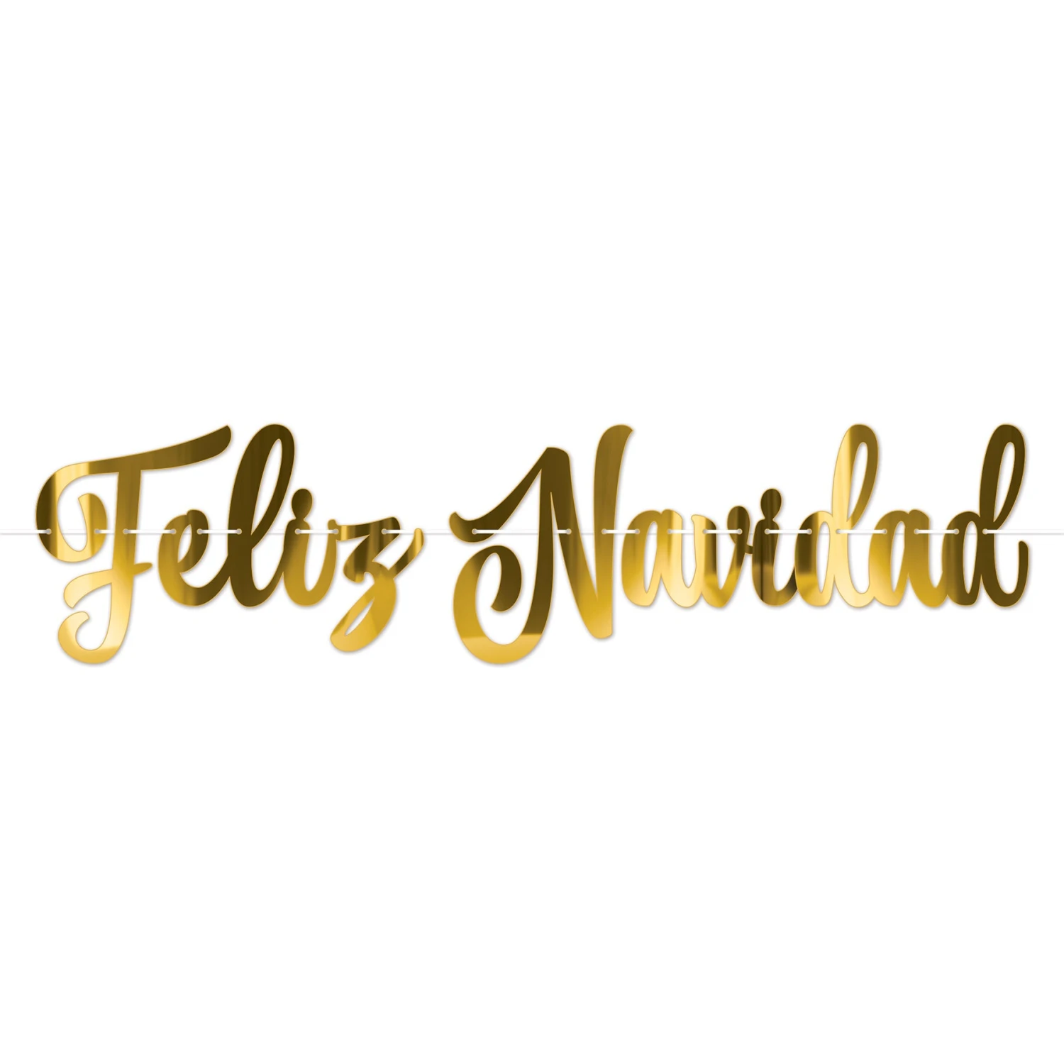 Foil Feliz Navidad Streamer (1 Per Package) 1 Foil Feliz Navidad Streamer (1 Per Package)