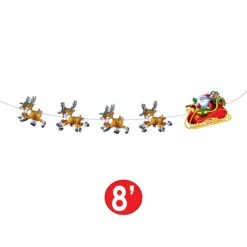 Christmas Santa & Sleigh Streamer -Bulk Party Supplies Shop 22224 i5