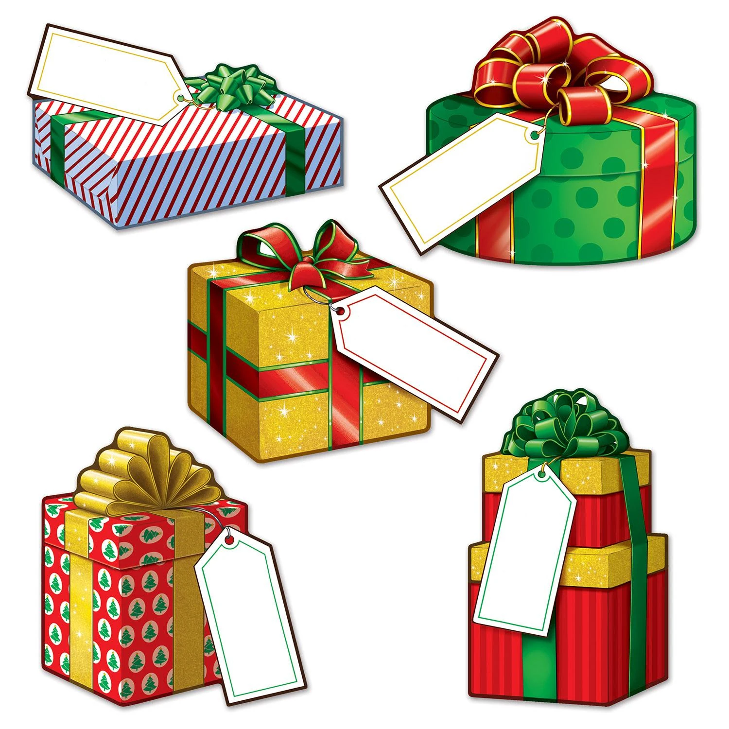 Mini Christmas Gift Cutouts (10 Per Package) 1 Mini Christmas Gift Cutouts (10 Per Package)