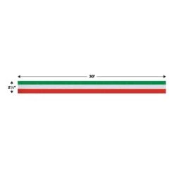 Christmas FR Red - White & Green Crepe Streamer -Bulk Party Supplies Shop 22391 RWG i5