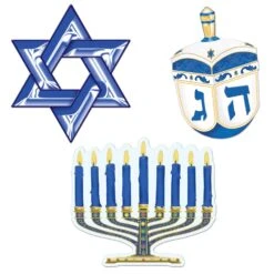 Hanukkah Cutouts (3 Per Package)
