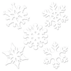 Christmas Mini Snowflake Cutouts (10 Per Package)