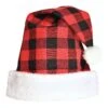 Christmas Plaid Santa Hat - Red & Black (12 Per Case) -Bulk Party Supplies Shop 22731