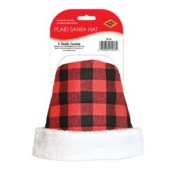 Christmas Plaid Santa Hat - Red & Black (12 Per Case) -Bulk Party Supplies Shop 22731 i3 215c9b8e 1e9c 4010 a611 dc13b7e7ef75