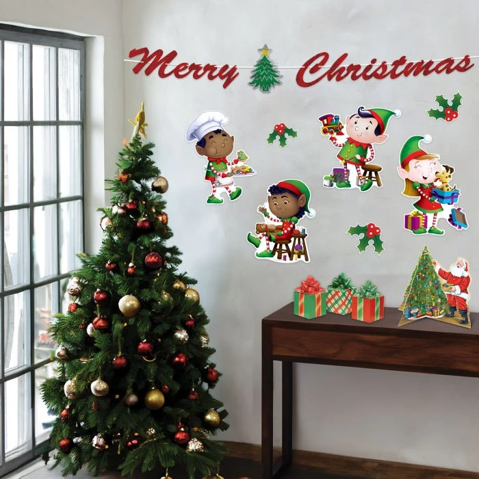 Elves Cutout Decorations (4 Per Package) 2 Elves Cutout Decorations (4 Per Package) - Image 2