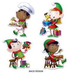 Elves Cutout Decorations (4 Per Package) 9 Elves Cutout Decorations (4 Per Package) -Bulk Party Supplies Shop 22732 i4 elves cutouts