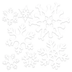 Plastic Die-Cut Snowflakes (7 Per Package)