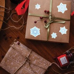 Christmas Snowflake Stickers (4 Sheets Per Package) -Bulk Party Supplies Shop 24020 i2