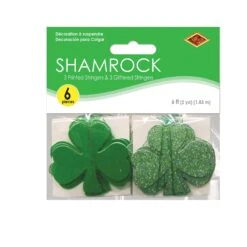 St. Patrick's Day Shamrock Stringers (6 Per Package) -Bulk Party Supplies Shop 30034 i3