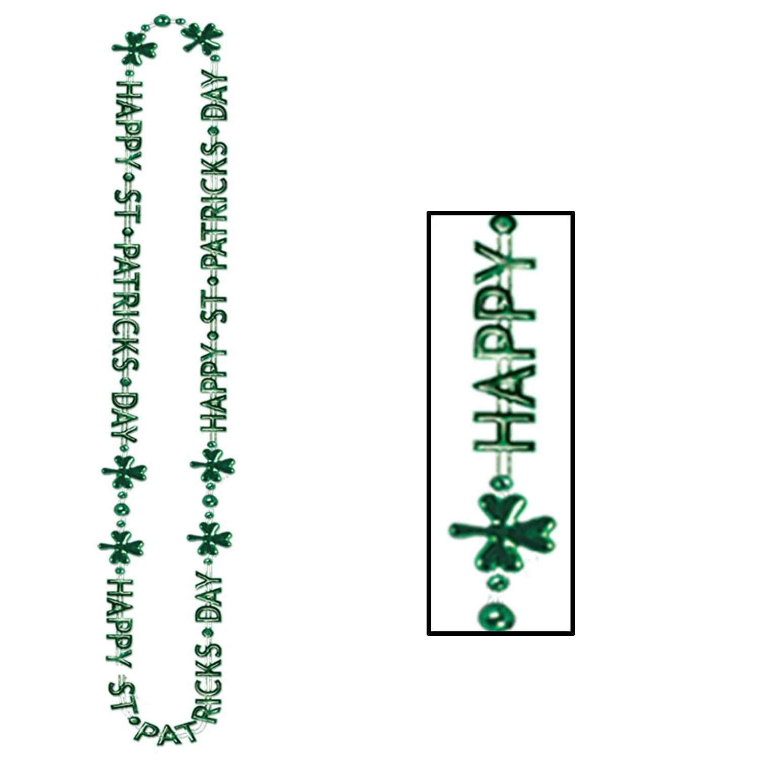 St Patrick's Day Bead Necklace 1 St Patrick's Day Bead Necklace