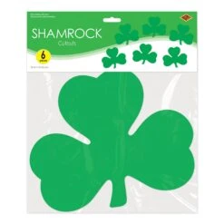 St. Patrick's Day Packaged Printed Shamrock Cutouts (144 Per Case) -Bulk Party Supplies Shop 30717 i3 8b7e807d afd0 45f0 946e b7f910ac914a