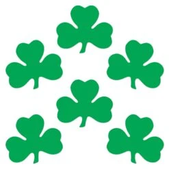 St. Patrick's Day Packaged Printed Shamrock Cutouts (144 Per Case)