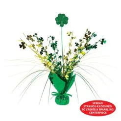 Shamrock Gleam 'N Spray Centerpiece (1 Per Package) -Bulk Party Supplies Shop 30722 i4 shamrock gleam n spray centerpiece