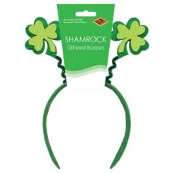 St. Patrick's Day Glittered Shamrock Boppers -Bulk Party Supplies Shop 30779 i3