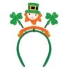St. Patrick's Day Glittered Shamrock Boppers With Leprechaun