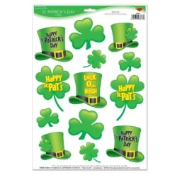 St Patrick's Day Clings (13 Per Package)