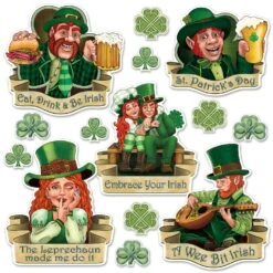 St Patrick's Day Cutouts (14 Per Package)
